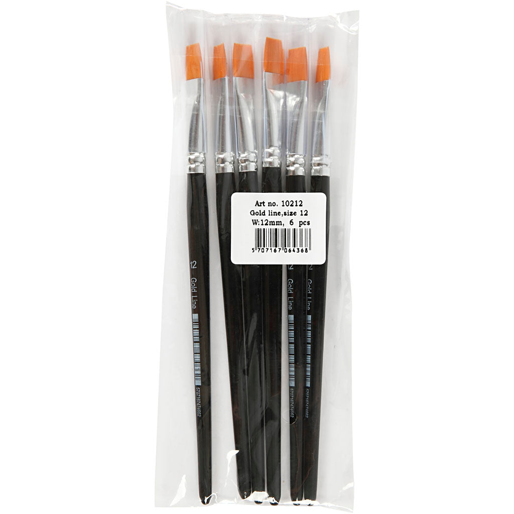 Nylon Brushes, no. 16, L: 19 cm, W: 17 mm, 6 pc