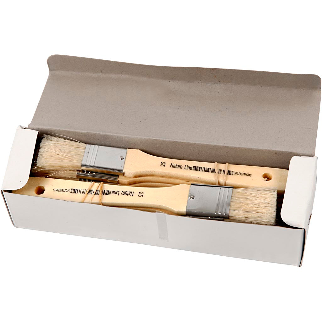 Varnish Brushes, L: 19 cm, W: 25-50 mm, flat