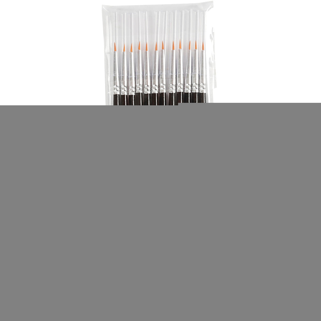 Nylon Brushes, no. 2, L: 17 cm, W: 2 mm, round, 12 pc