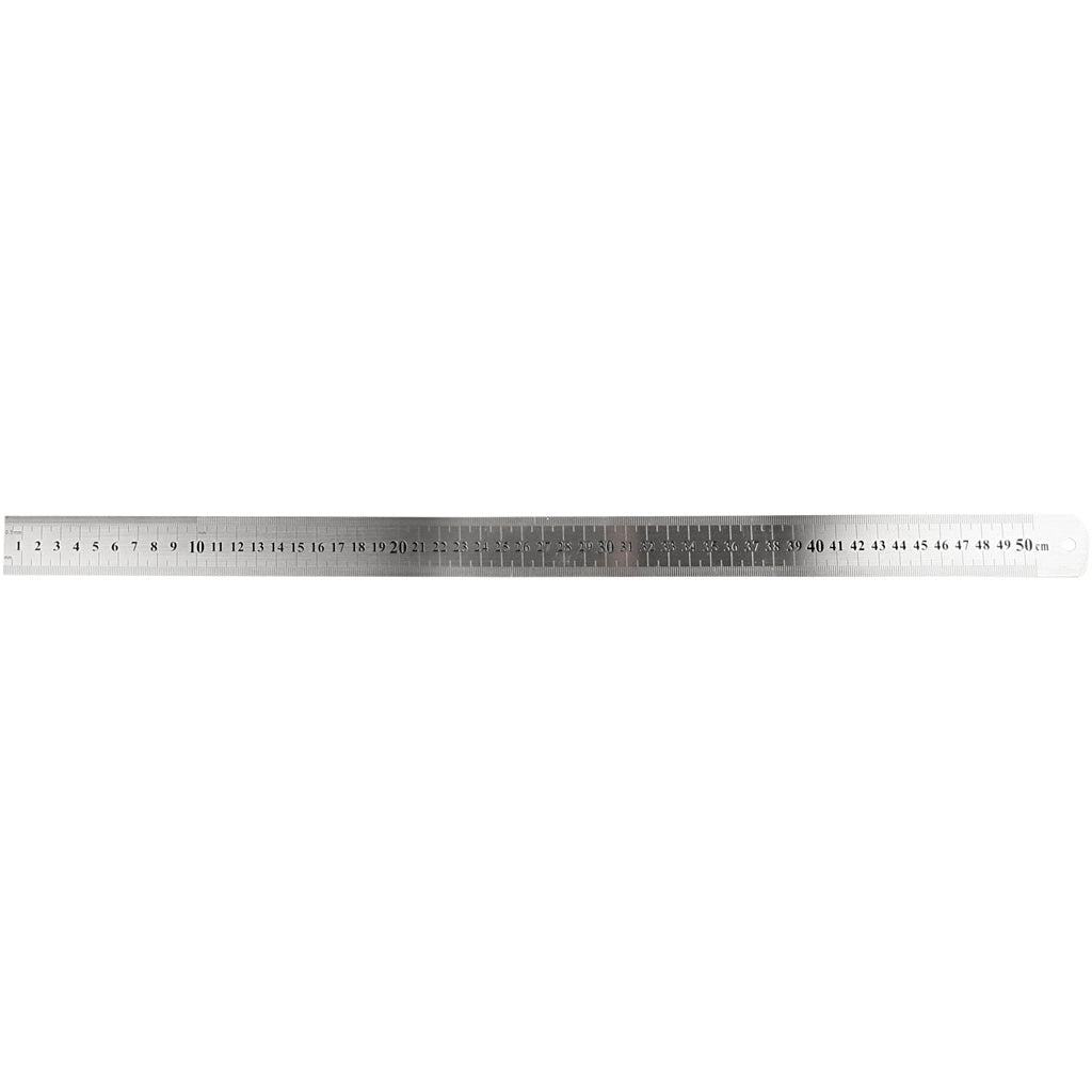 Steel ruler, L: 50 cm