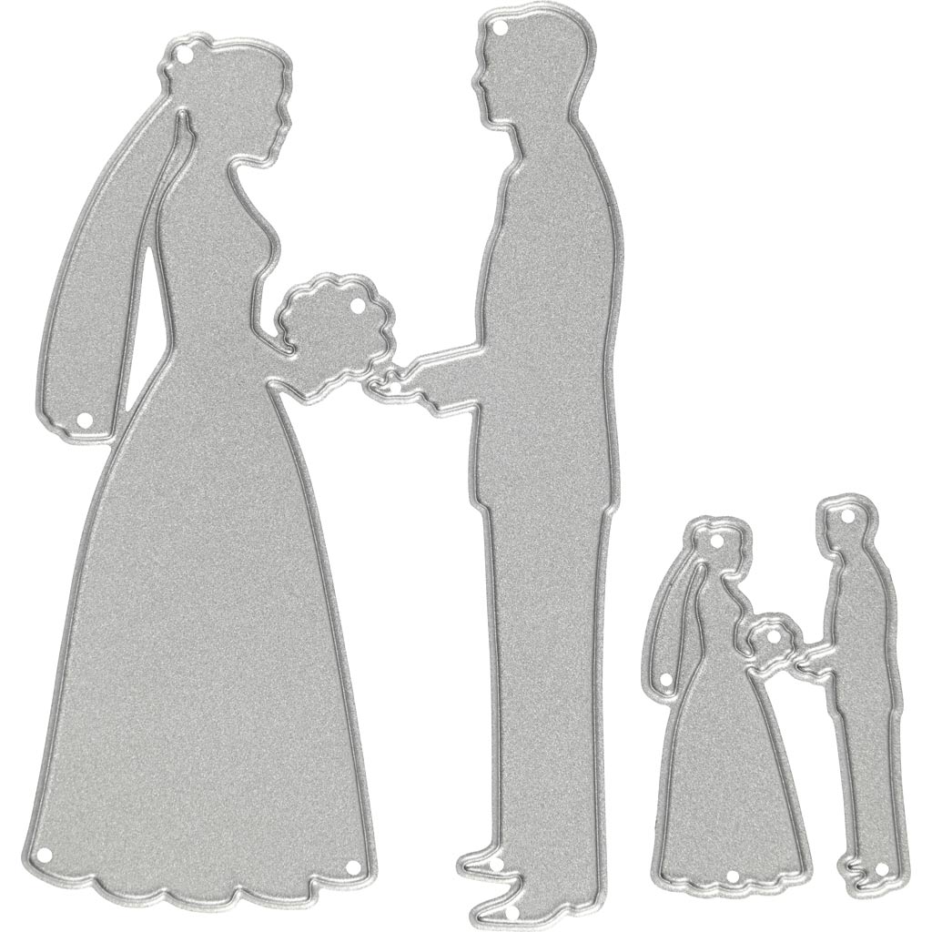 Die Cut, wedding couples, size 52x81+23x35 mm