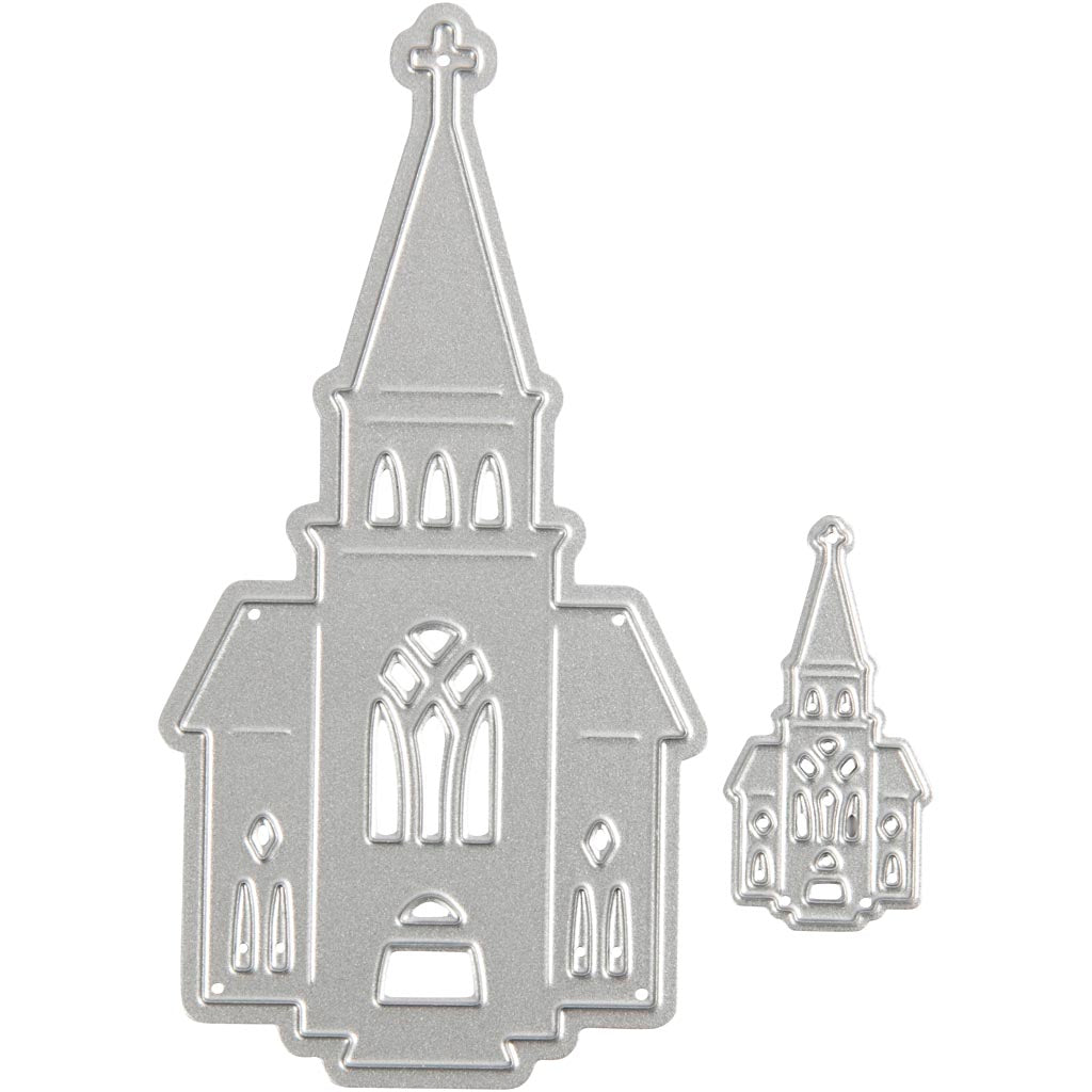 Die Cut and Embossing Folder, churches, size 46x91+18x35 mm