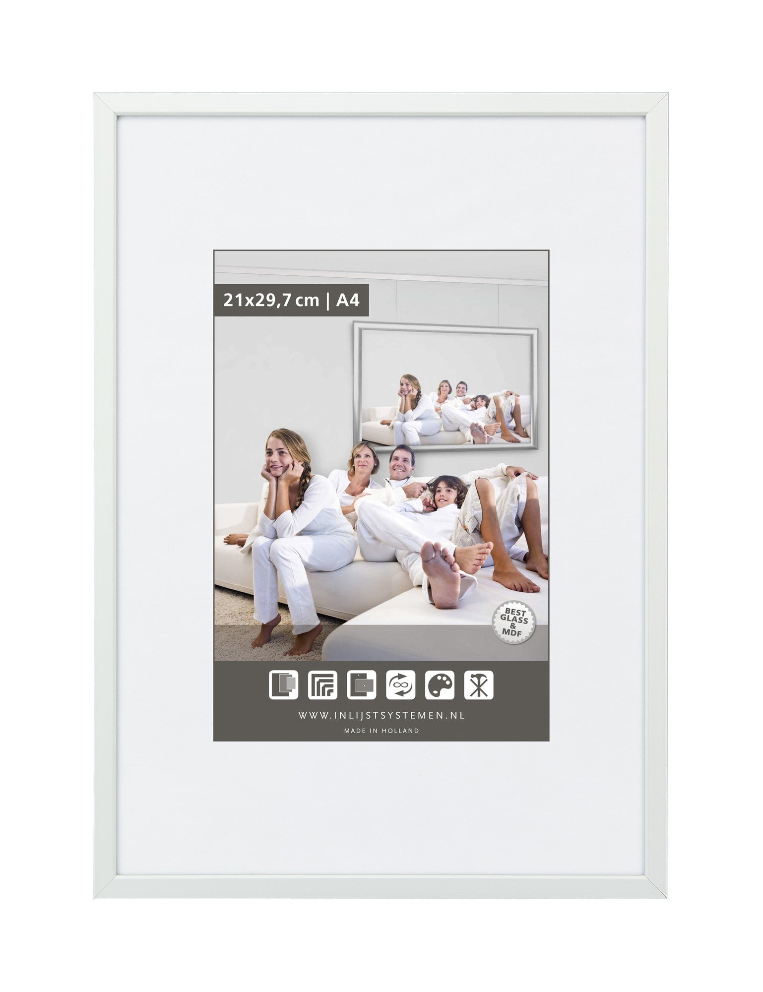 Photo Frame 21x29,7cm M125 Mat Silver (1 pc)