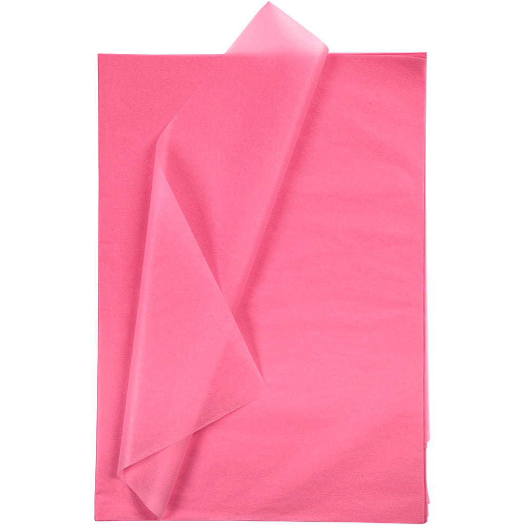 Tissue Paper, sheet 50x70 cm, 17 g, pink, 10 sheet