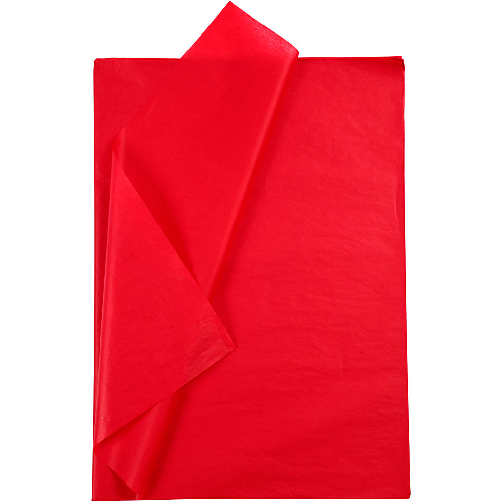 Tissue Paper, sheet 50x70 cm, 17 g, red, 25 sheet