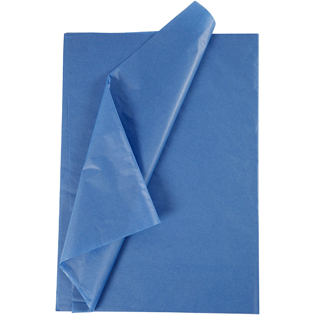 Tissue Paper, sheet 50x70 cm, 17 g, blue, 25 sheet