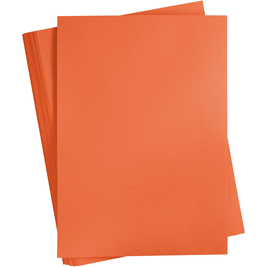 Card, A2, sheet 420x594 mm, 180 g, orange, 100 sheet