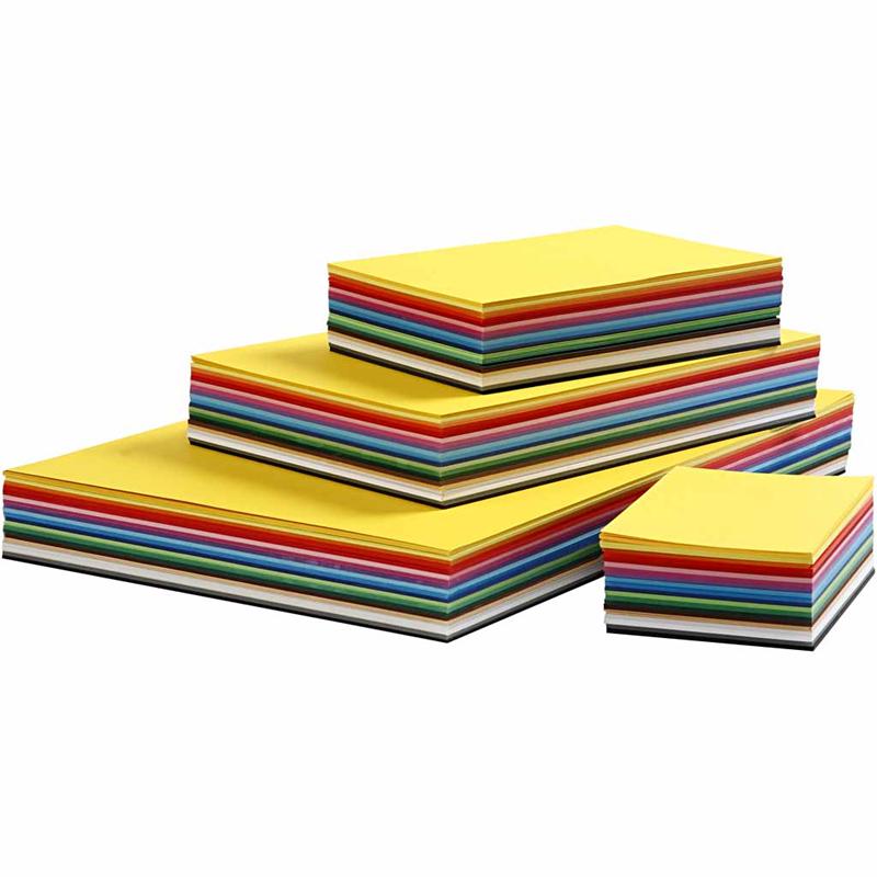 Creative Card, A2,A3,A4,A5,A6, 180 g, assorted colours, 1800 ass sheets
