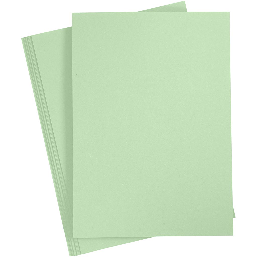 Card, A4, sheet 210x297 mm, 220 g, light green, 10 pc