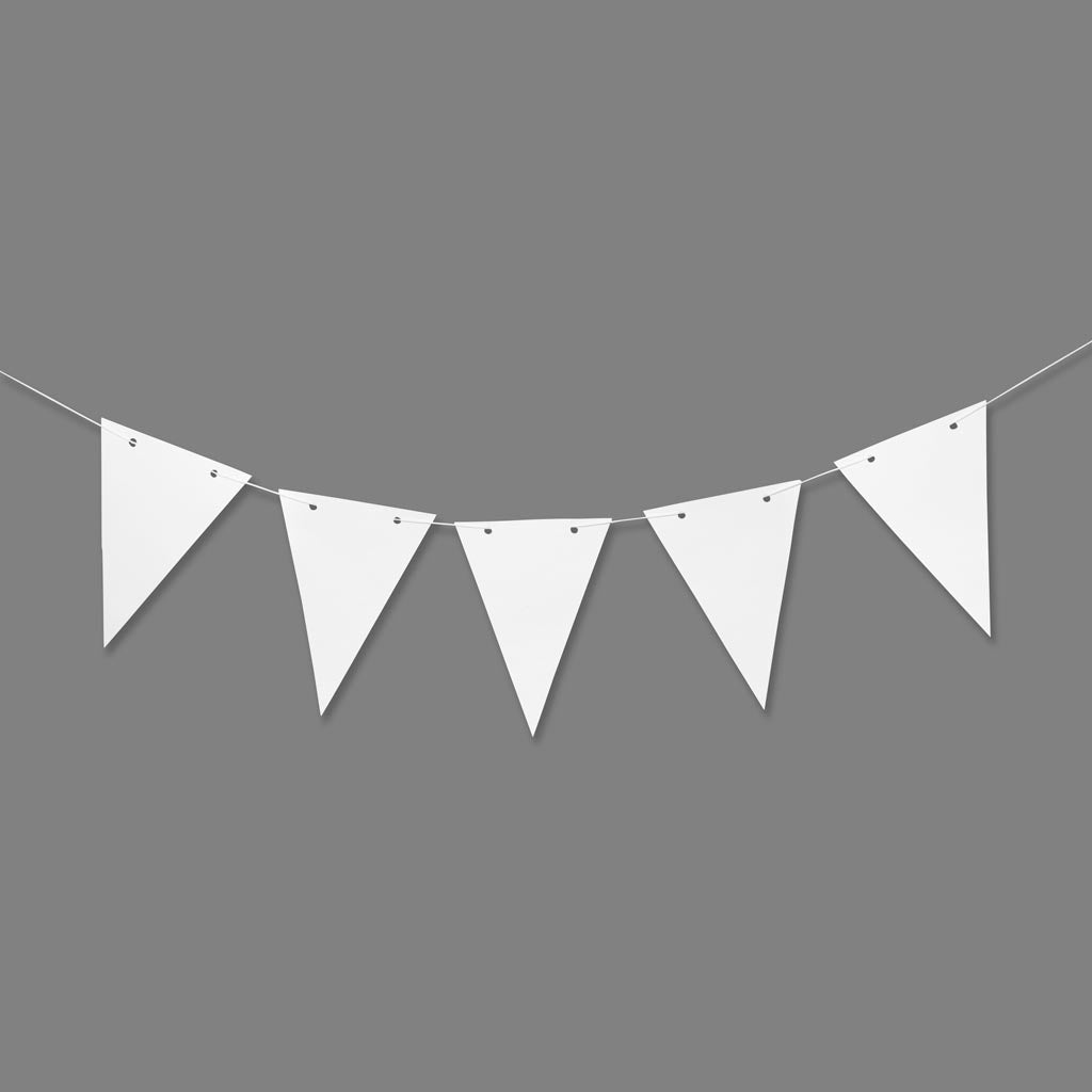 Flags, H: 20 cm, W: 14,5 cm, 300 g, white, 10 pc