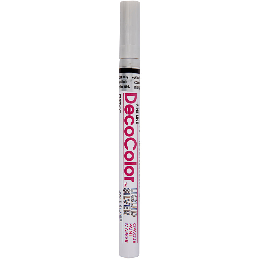 Deco Permanent Marker, line 1,2 mm, silver
