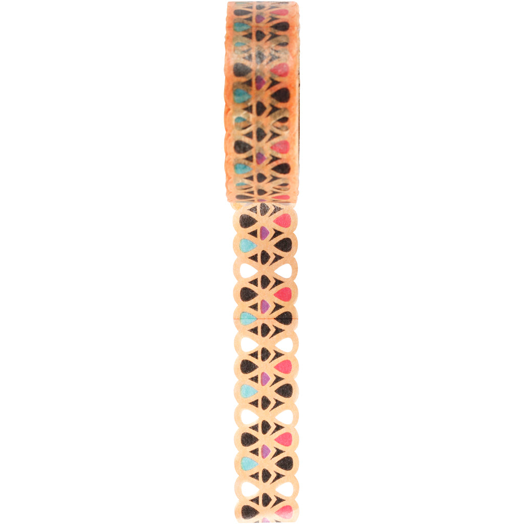 Lace Washi Tape, W: 15 mm, 5 m/ 1 roll