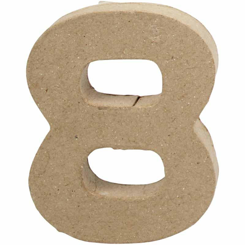 Number, 8, H: 10 cm, W: 7,6 cm, thickness 1,7 cm