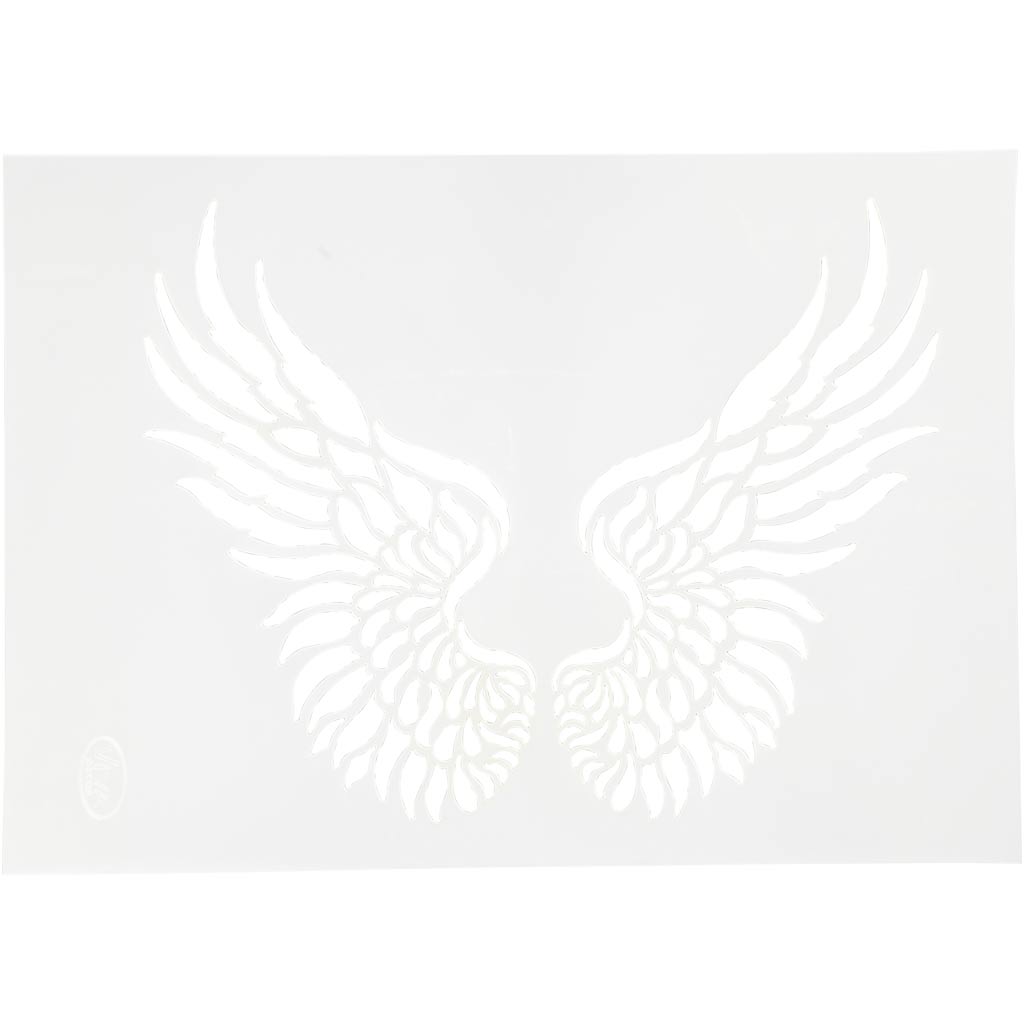 Stencil , wings, A4, sheet 210x297 mm