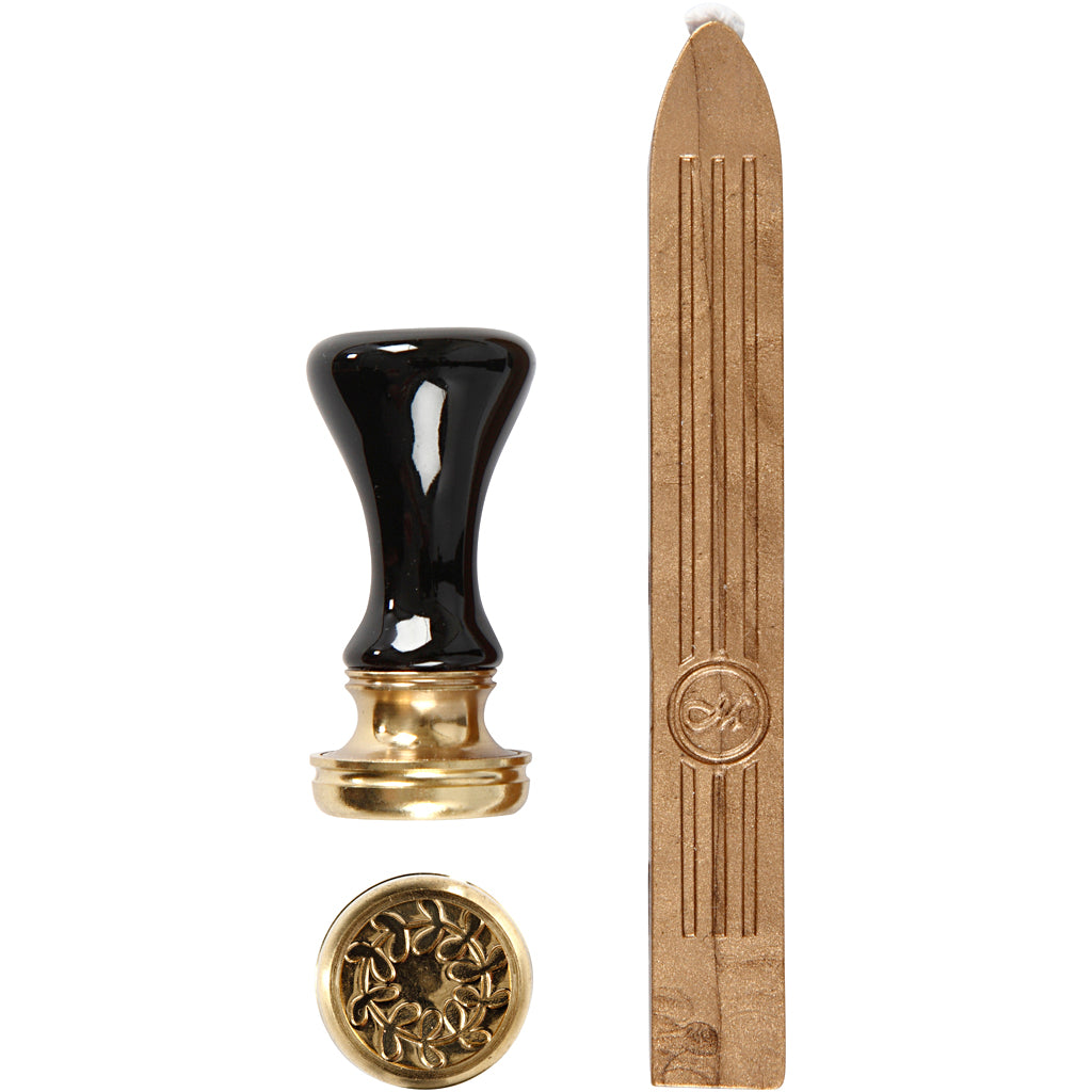 Wax Seal Set, dia. 17 mm, gold