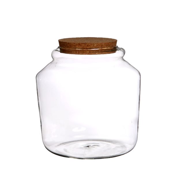 Glass Jar with Cork Ø18cm and 18 cm tall (1 pc)