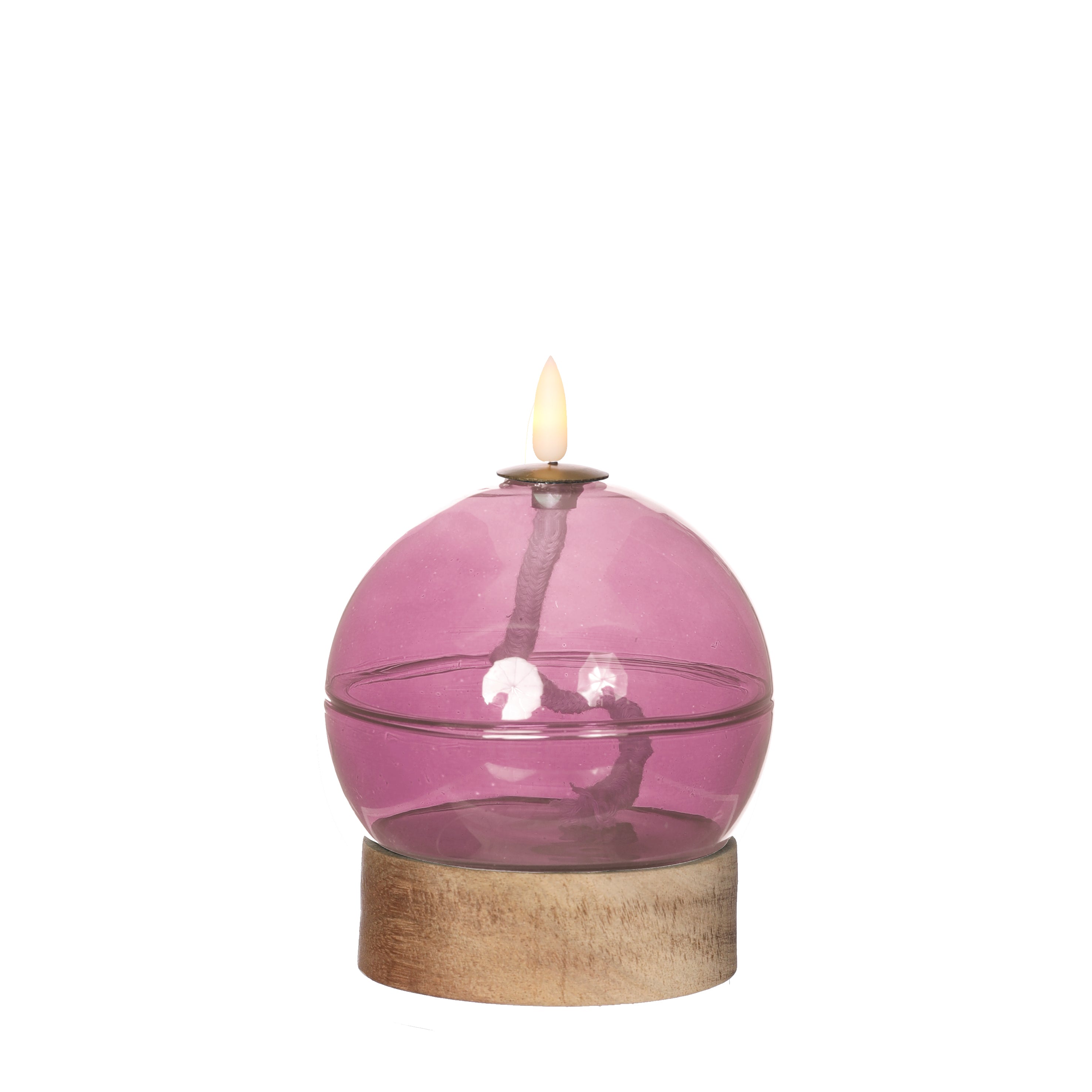 Led oil lamp h13,5 Ø10 cm pink (1 pc)