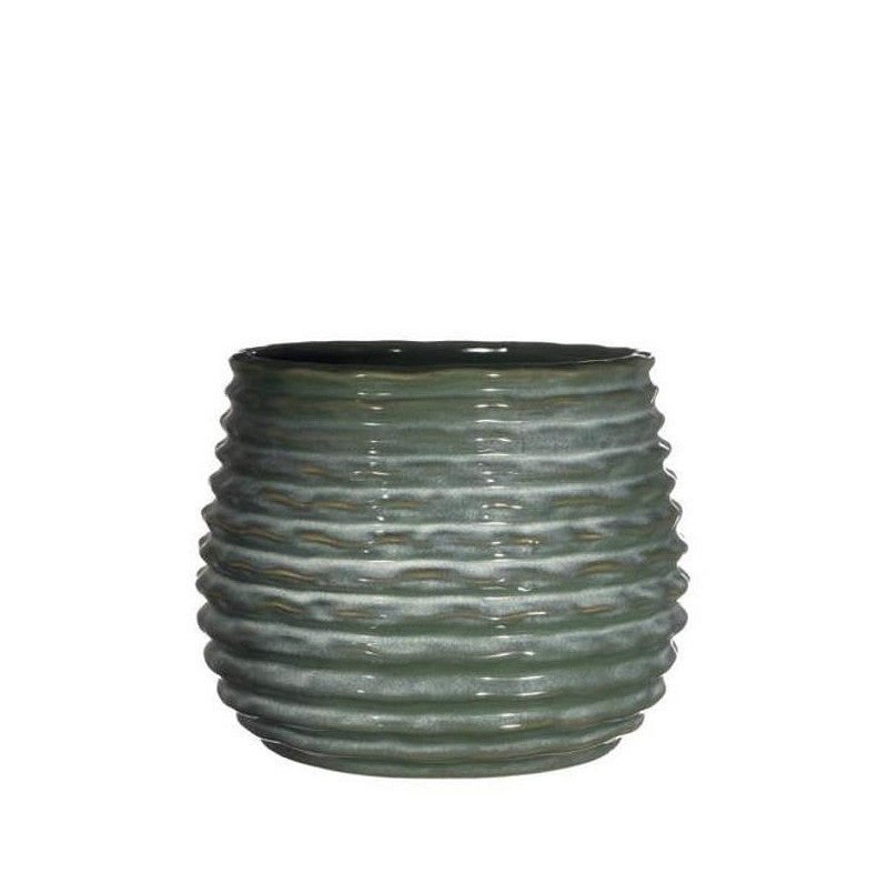 Pot Dark Green Rise Ø10 x h: 13,5 cm (6 Pcs)