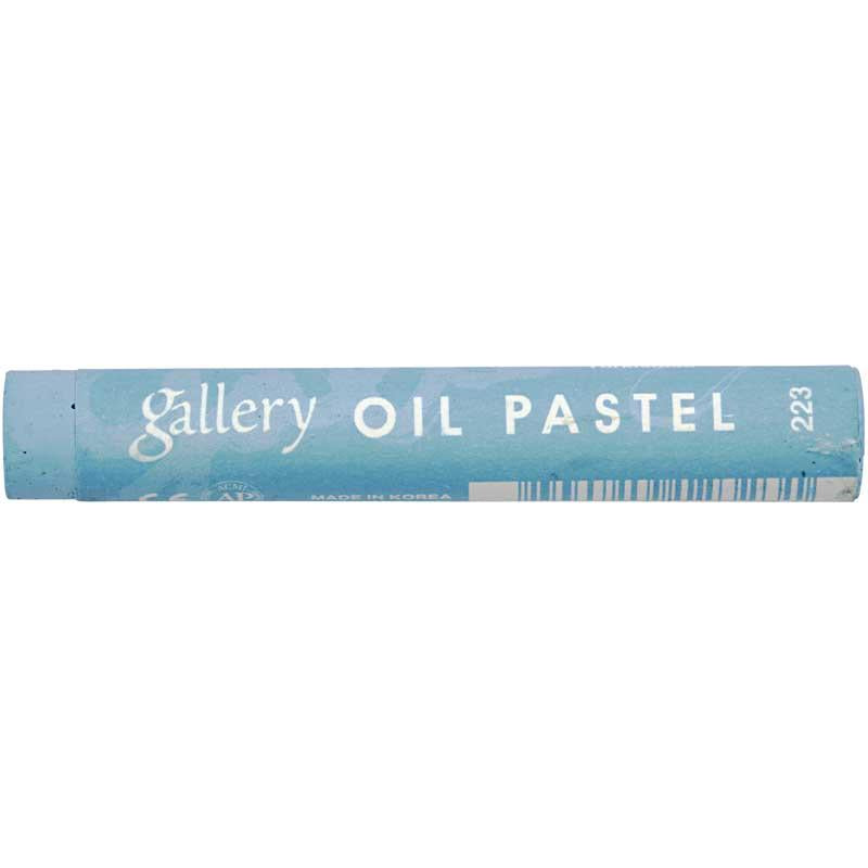 Gallery Oil Pastel Premium, L: 7 cm, thickness 11 mm, turquoise blue (223), 6 pc