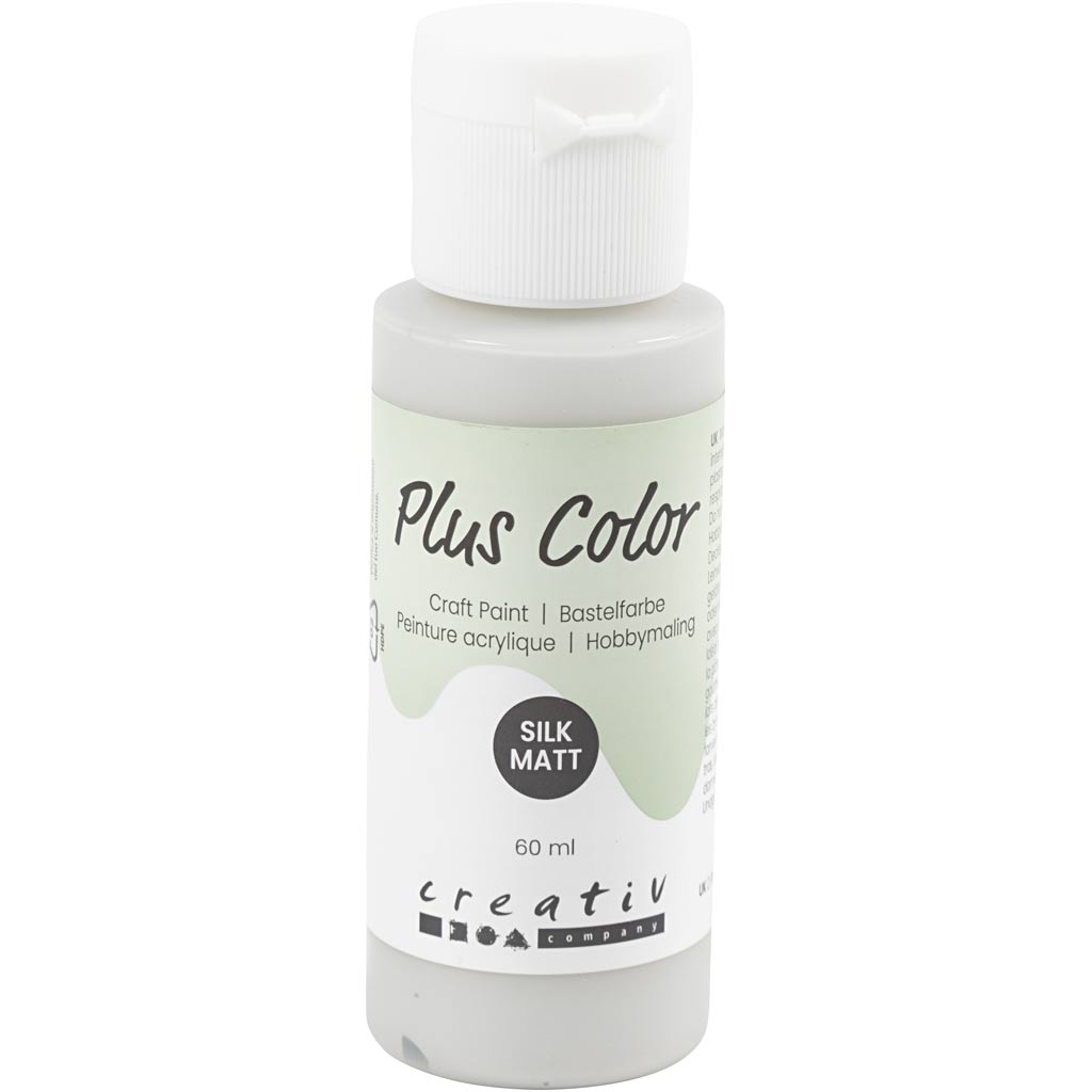 Plus Color Craft Paint, light grey, 60 ml/ 1 bottle