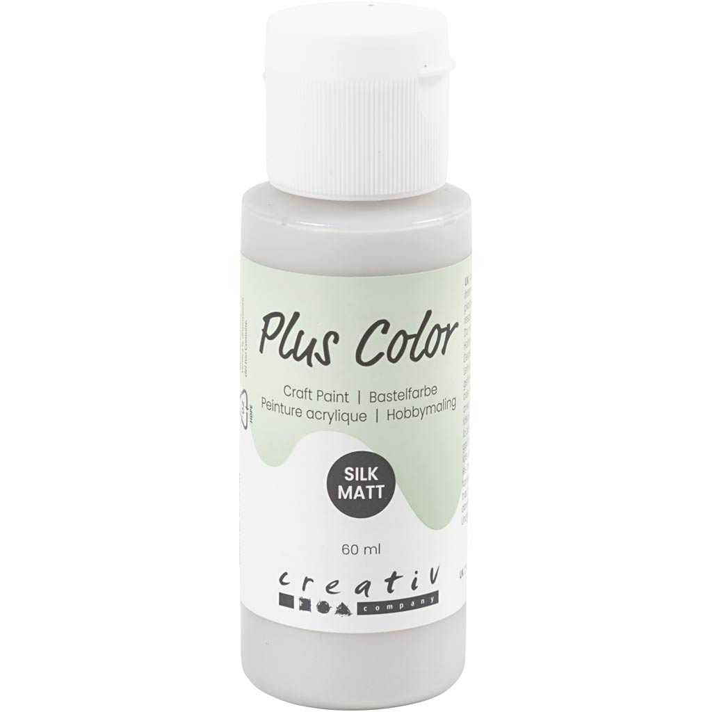 Plus Color Craft Paint, silver, 60 ml/ 1 bottle