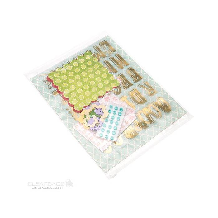 Grip Seal Bags with sliding Zipper 25.4x33cm 75 micron