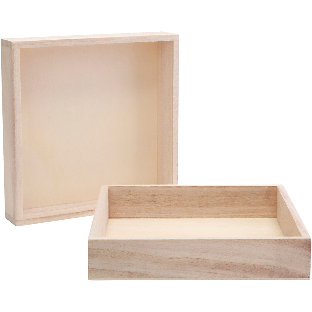 Wooden frames with edge, size 16,2x16,2x3 cm, 10 pc
