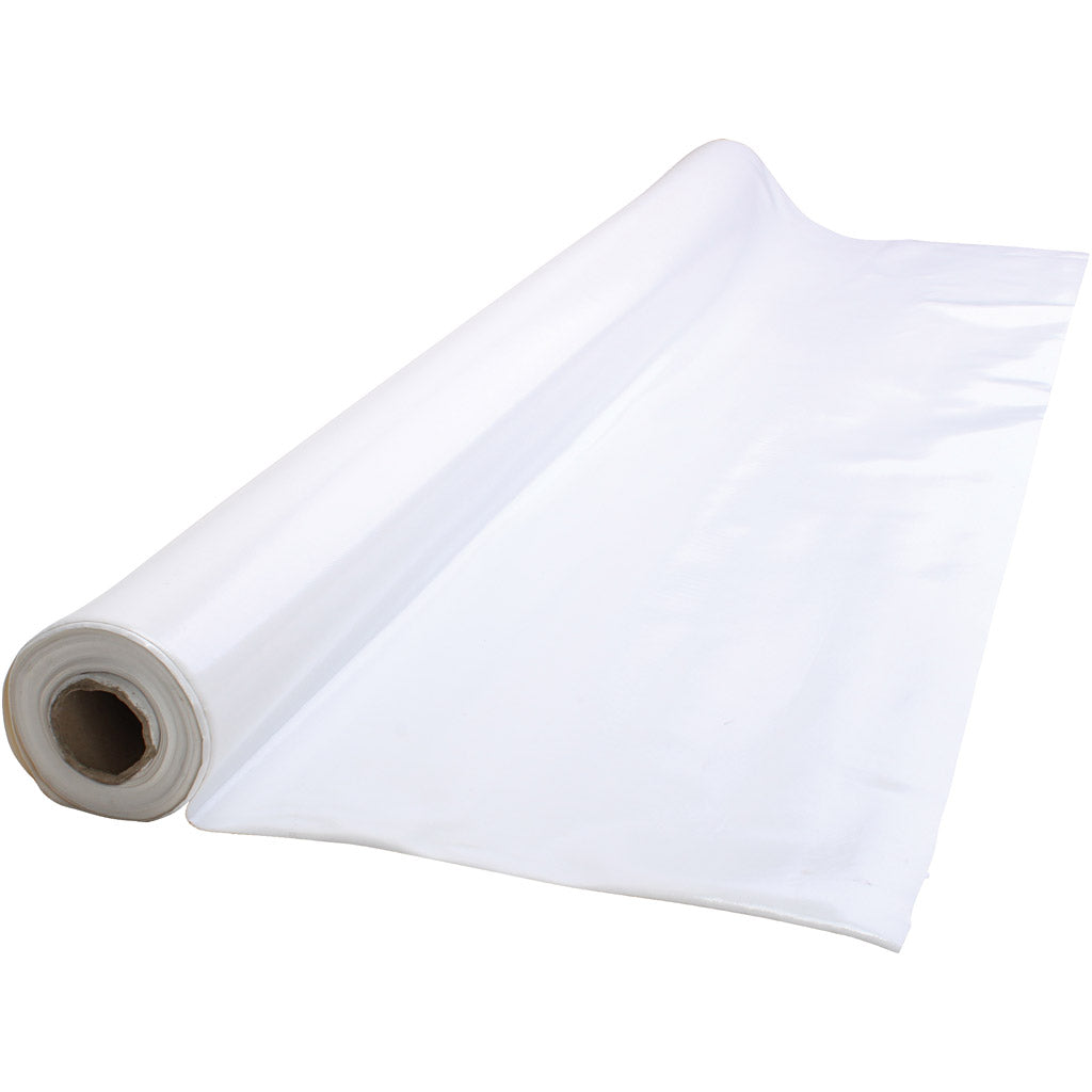 Oilcloth, W: 140 cm, white, 20 m/ 1 roll