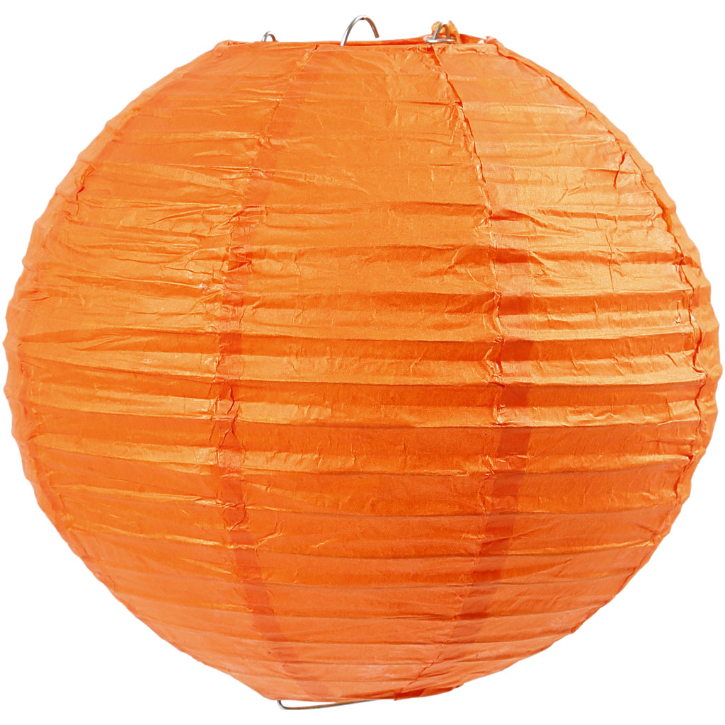 Rice paper lamp, dia. 20 cm, orange