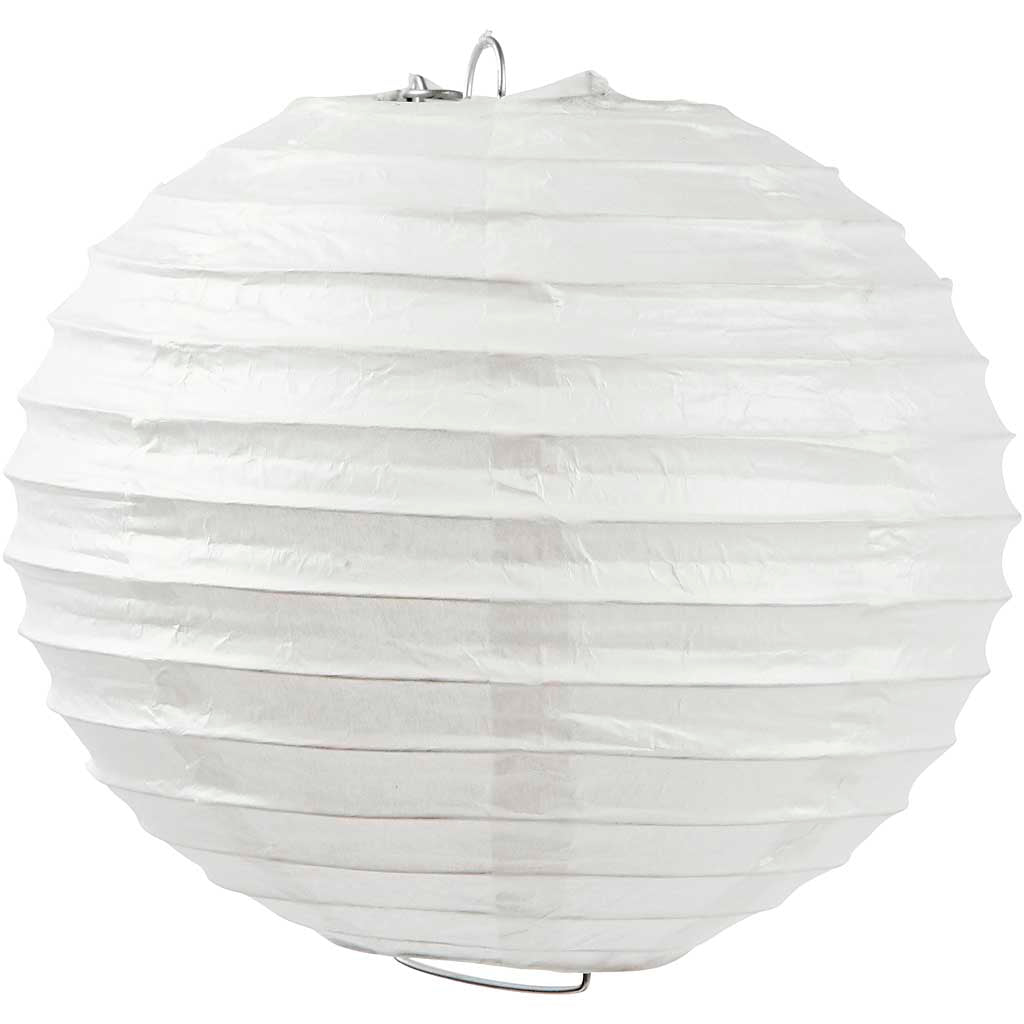 Rice paper lamp, Round, dia. 20 cm, white