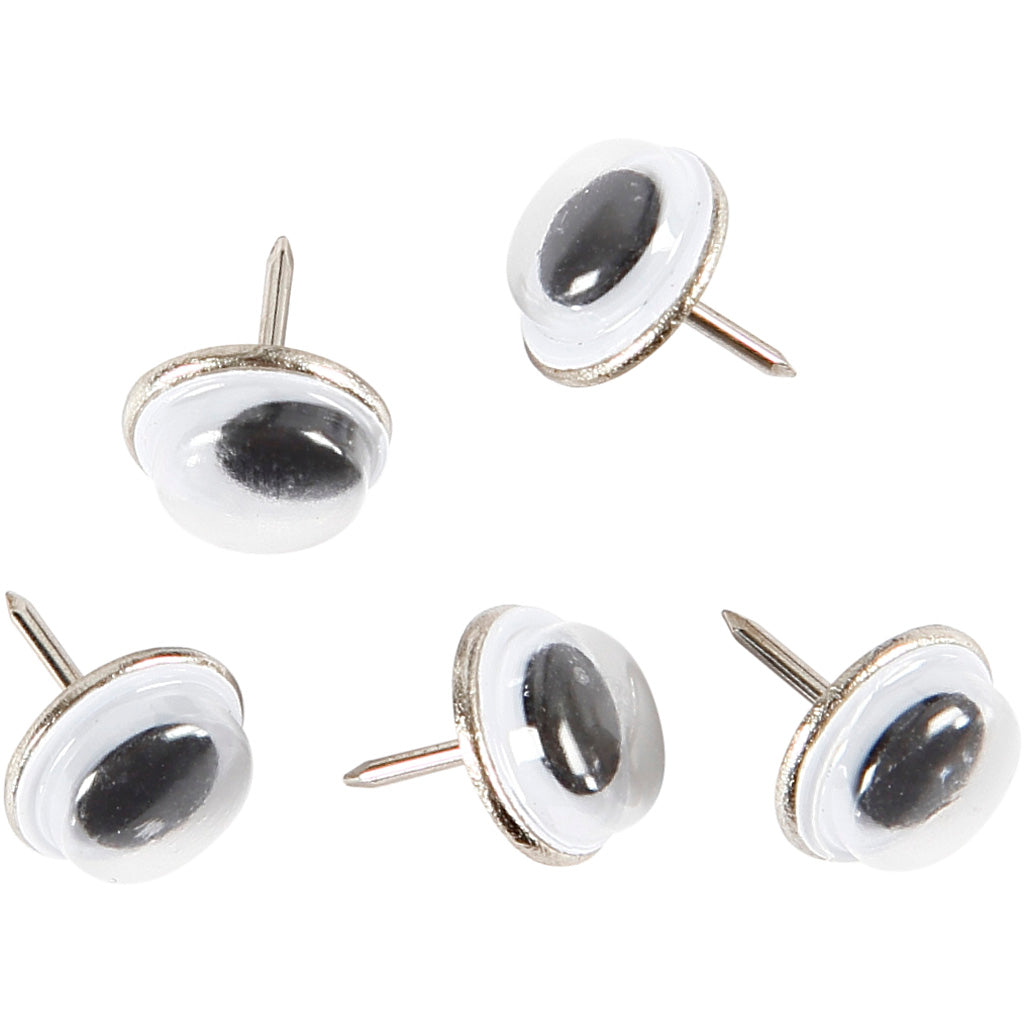 Wiggly Eyes, dia. 10 mm, 25 pc