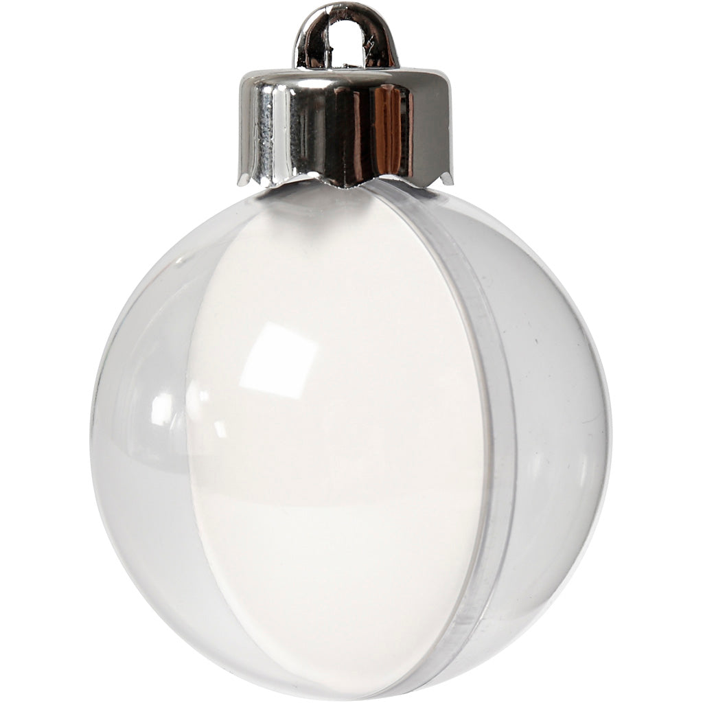 Baubles to Decorate, dia. 5 cm, transparent, 10 pc