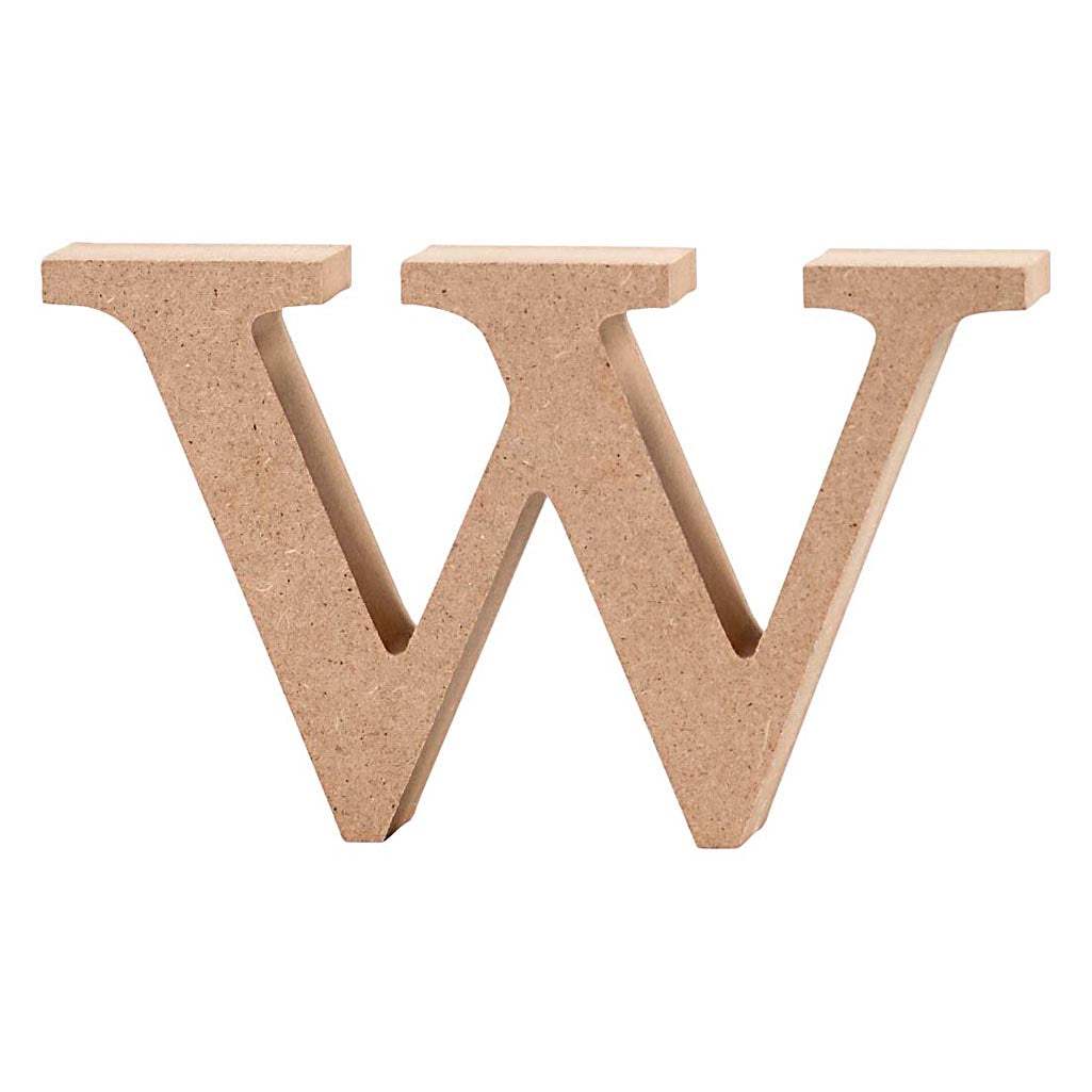 Letter, w, H: 8 cm, thickness 2 cm