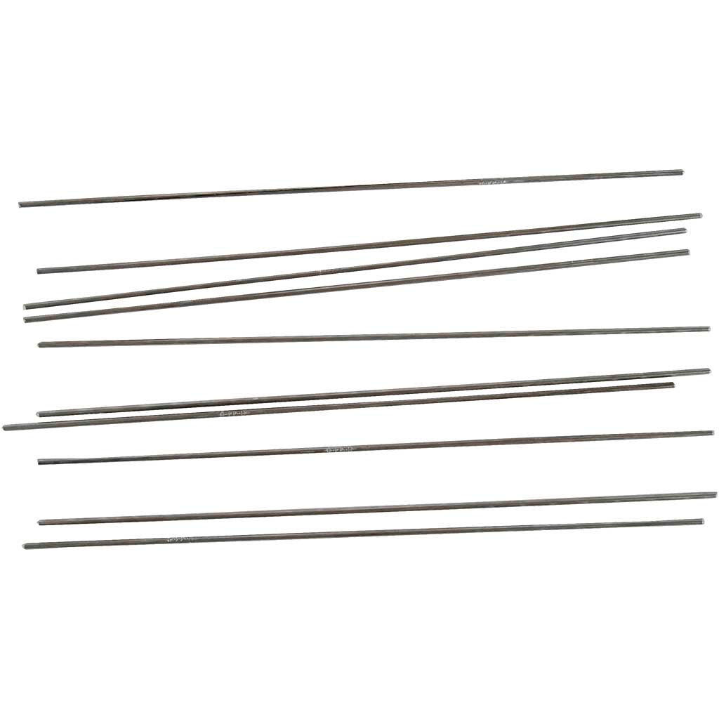 Metal Bar, L: 20 cm, dia. 2 mm, 10 pc