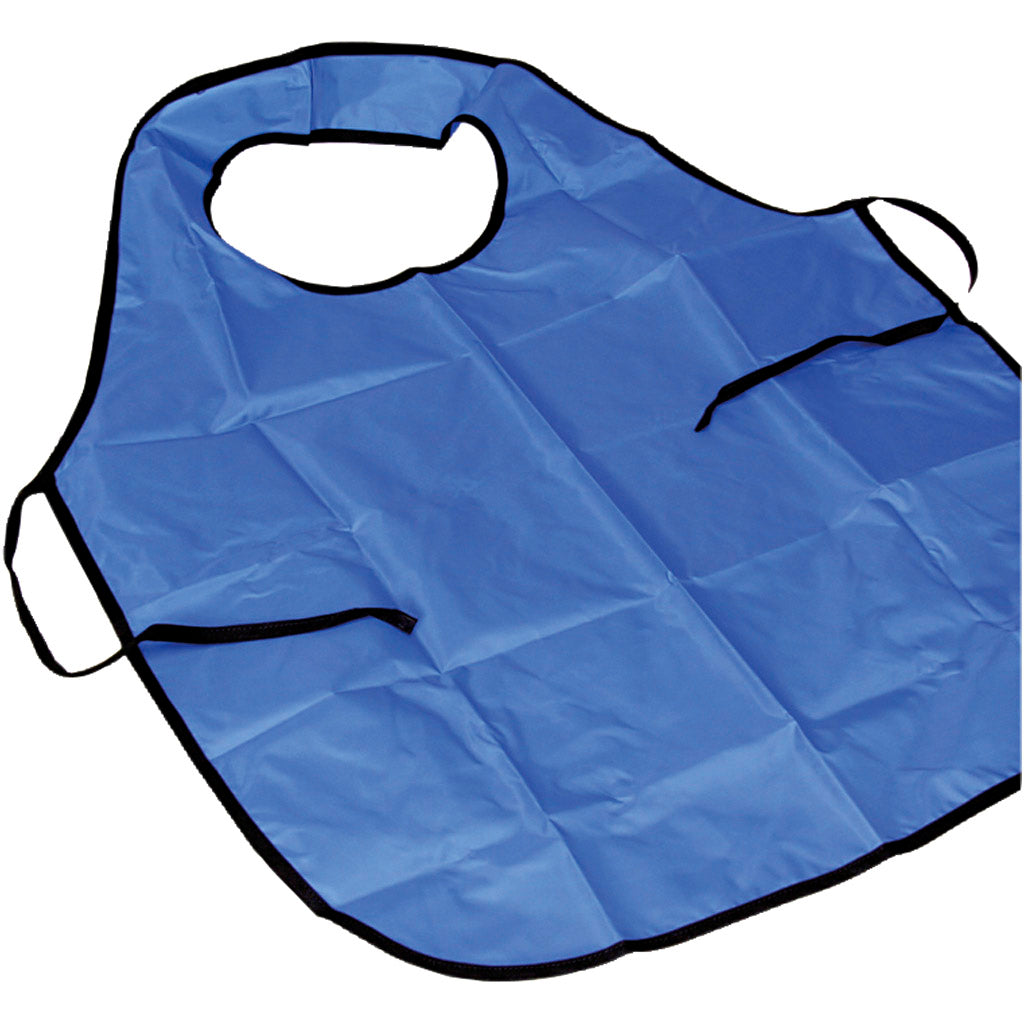 Painting apron with collar, L: 70 cm, size 8+ years, blue