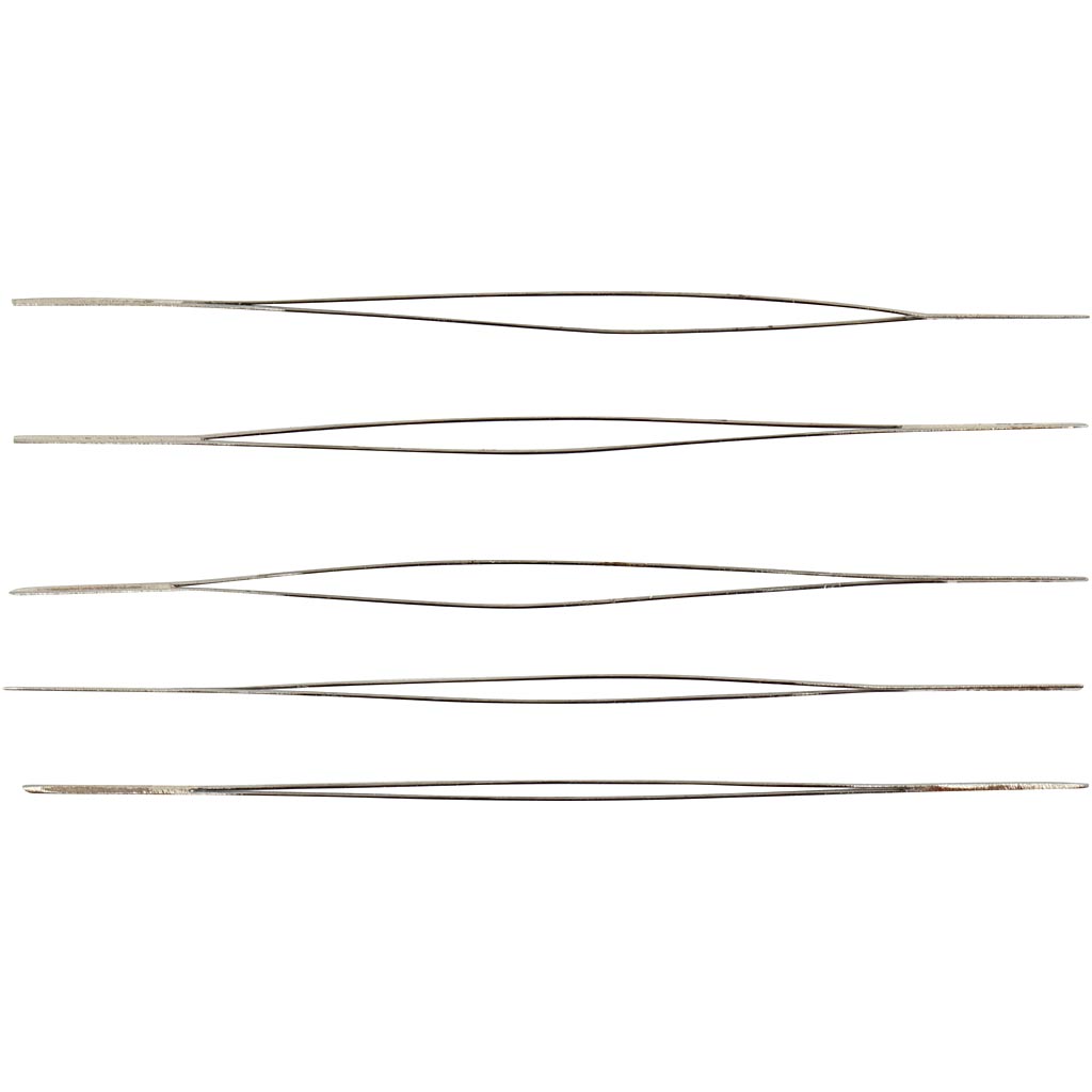 Beading Needle, L: 6 cm, thickness 0,3 mm, 5 pc