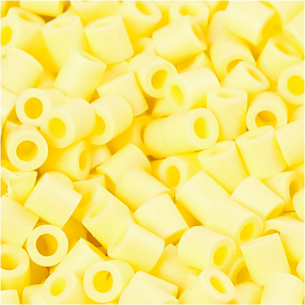 PhotoPearls, size 5x5 mm, hole size 2,5 mm, medium, light yellow (21), 6000 pc