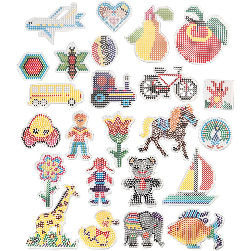 Peg Board, size 7x7,5-14x16 cm, medium, 24 pc