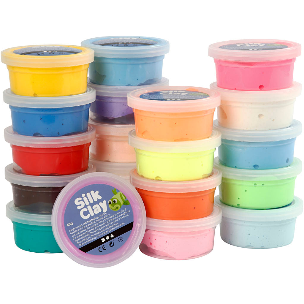 Silk Clay®, assorted colours, 20x40 g