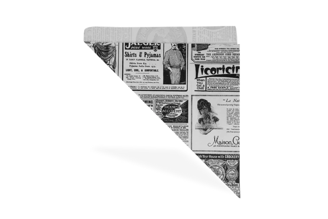 Cone Bags greaseproof paper 'Newspaper' 24x34 cm (1.000 pcs)