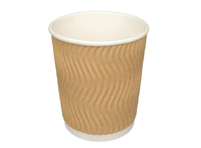 Coffee Cup 230cc 8oz Ø8 cm Ripple Kraft (500 pcs)
