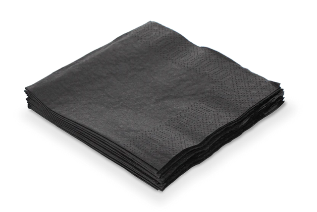 Napkin 2 ply Paper 1/4 Fold 40x40cm Black (1.500 pcs)