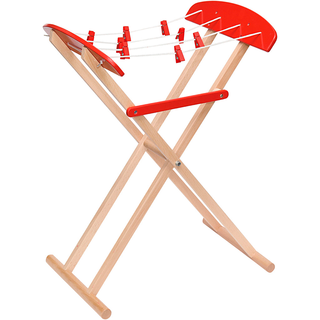 VIGA wooden play drying rack, size 41x61x34 cm