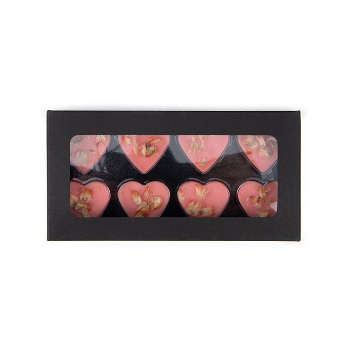 Black Kraft Artisan Candy Box Set, Heart Insert 7x2.1x13.8 cm