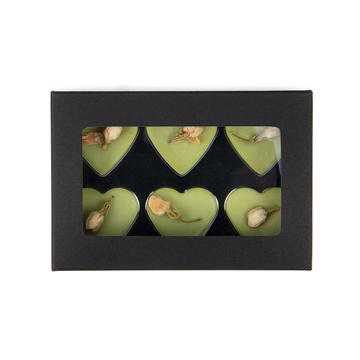 Black Kraft Artisan Candy Box Set, Heart Insert 7x2.1x10.3 cm