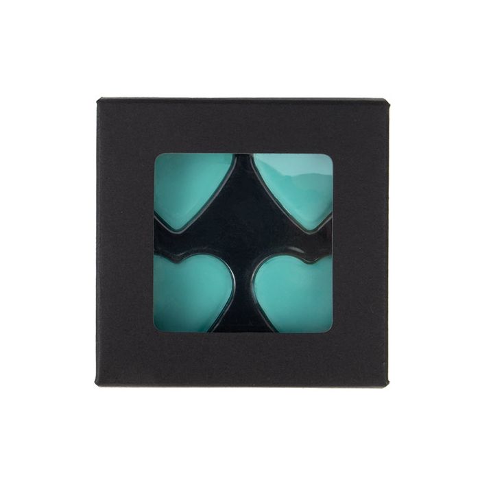 Black Kraft Artisan Candy Box Set, Heart Insert 7x2.1x6.8 cm