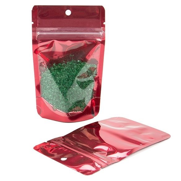 Stand Up Pouches Transparent/Red 7.9x5.1x13cm | 28 grams
