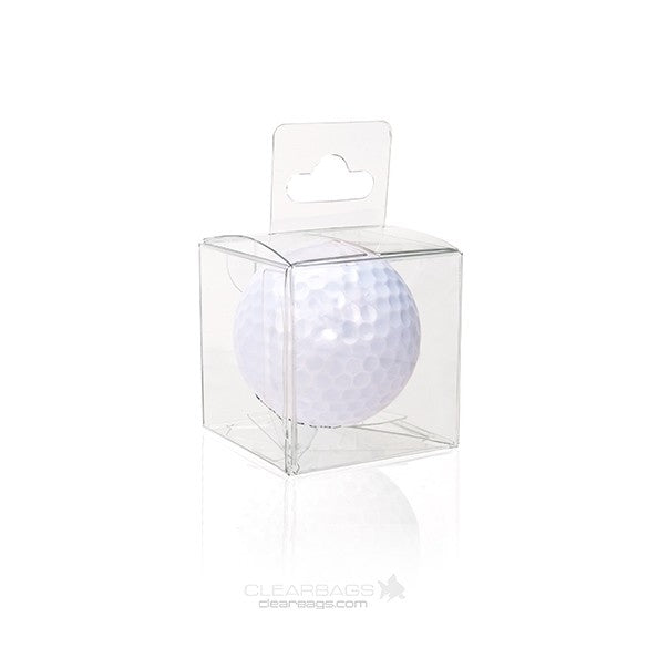 Plastic Gift Boxes 4.3x4.3x4.4cm Crystal Clear with Hanger in middle