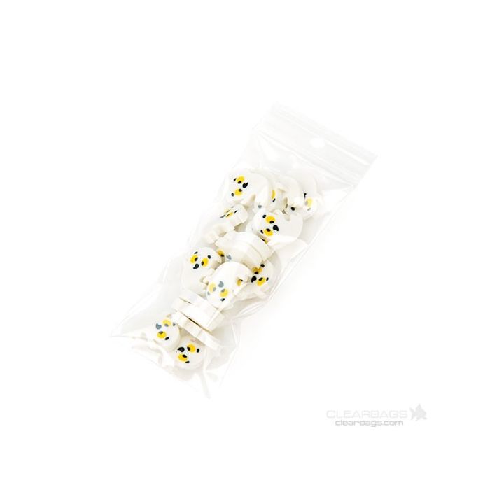 Grip Seal Bags with Hang hole 4.5x10cm Crystal Clear PP 50 micron