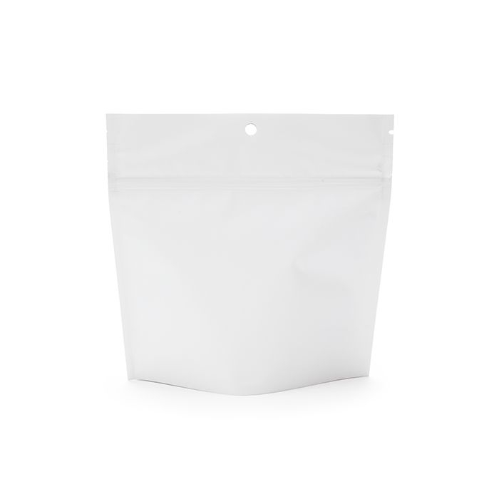 Child Resistant Pouch Bags Matte White 15,2x6,4x15,2cm